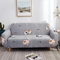 modern decorative all inclusive cat print armrest slipcovers cute animal sofa cover elastic sectional sofa cover1234 seater