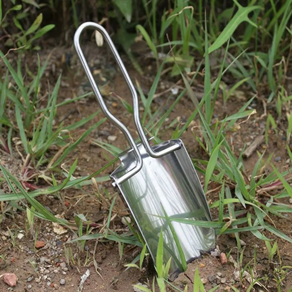 

Mini Stainless Steel Garden Tools Collapsible Folding Shovel Camping Spade Gardening Tool