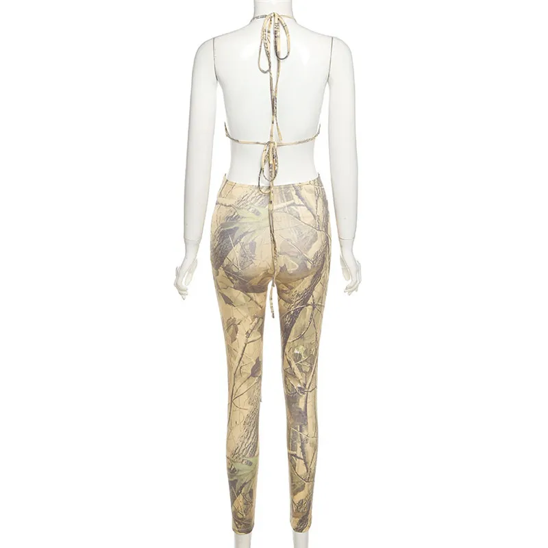 

hirigin Print Women Summer Jumpsuits Elegant Hollow Out Female Playsuits Sexy Clubwear Workout Overalls Casual Basic Outifits