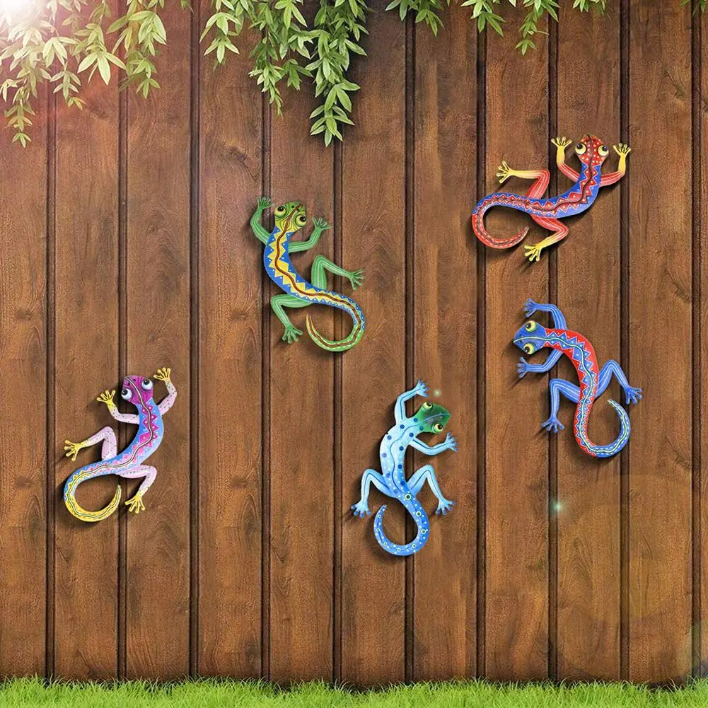 Металлический Gecko-бабочка Настенный декор Gecko художественные ремесленные
