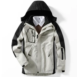 Куртка флисовая 3 в 1 для мужчин и женщин, водонепроницаемая, дышащая, в стиле оверсайз