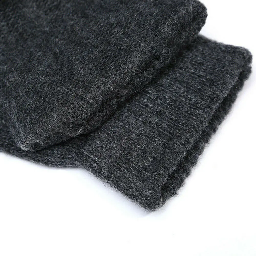 Новые модные женские мягкие перчатки с полупальцами зимние теплые вязаные