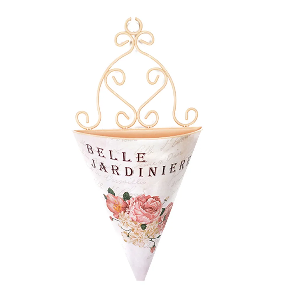 

Пластиковые вазы, Настенная подвесная корзина, украшение для гостиной, металлическая корзина для цветов с имитацией цветов, SCVD889