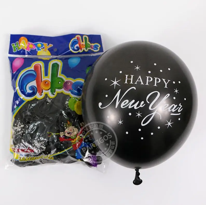 black 4pcs Number Foil Balloons 40inch Green Silver Digit Air Balloons Christmas Decoration Happy New Year Globos Graduation - Цвет: black