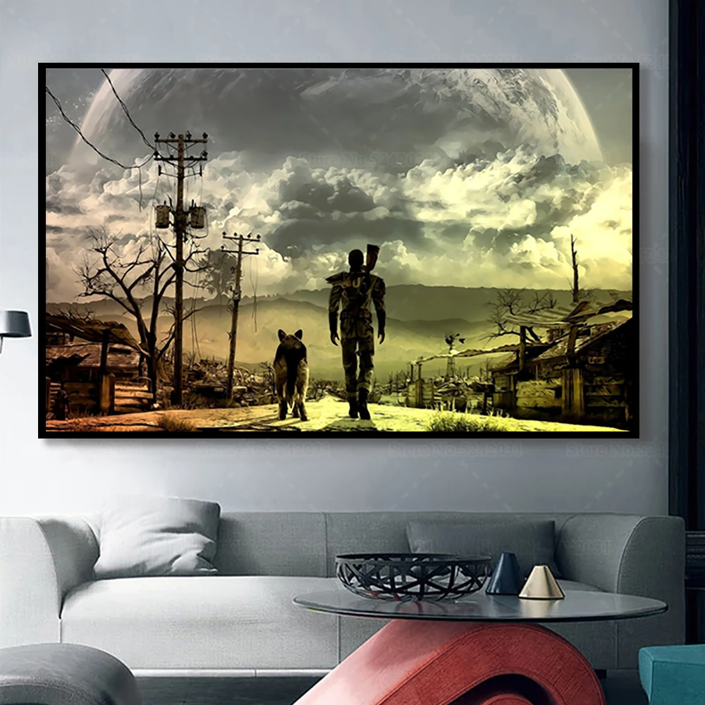 Постер Конец мира ядерный аварийный выживший Картина на холсте настенное