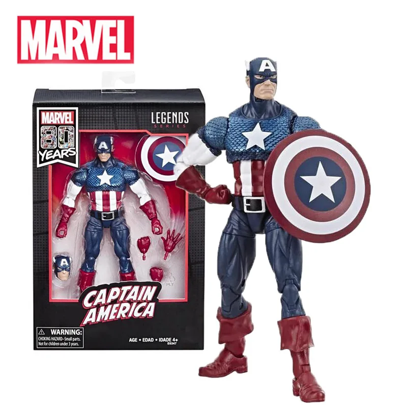 6 дюймов Marvel Legends Капитан Америка E6347 80-летие сериал 17 см Фигурки детские игрушки