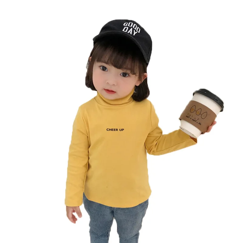 

New Fashion All-match Cotton Letter Bottoming Shirt for Children In The Trendy Fan Warm Sweater Top