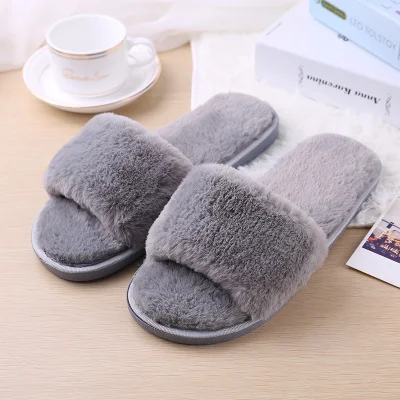 style 2 gray Женские тапочки и тапочки; сезон осень; Новинка года; стильная одежда в Корейском стиле; модные домашние тапочки из хлопка с нескользящей толстой подошвой - Цвет: style 2 gray