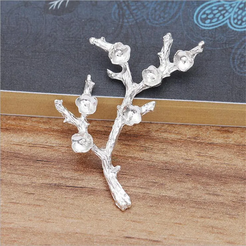 

SIXTY TOWFISH 10 Pieces DIY Jewelry Accessories 45*39mm Alloy Ancient Retro Style Materials Flower Charms