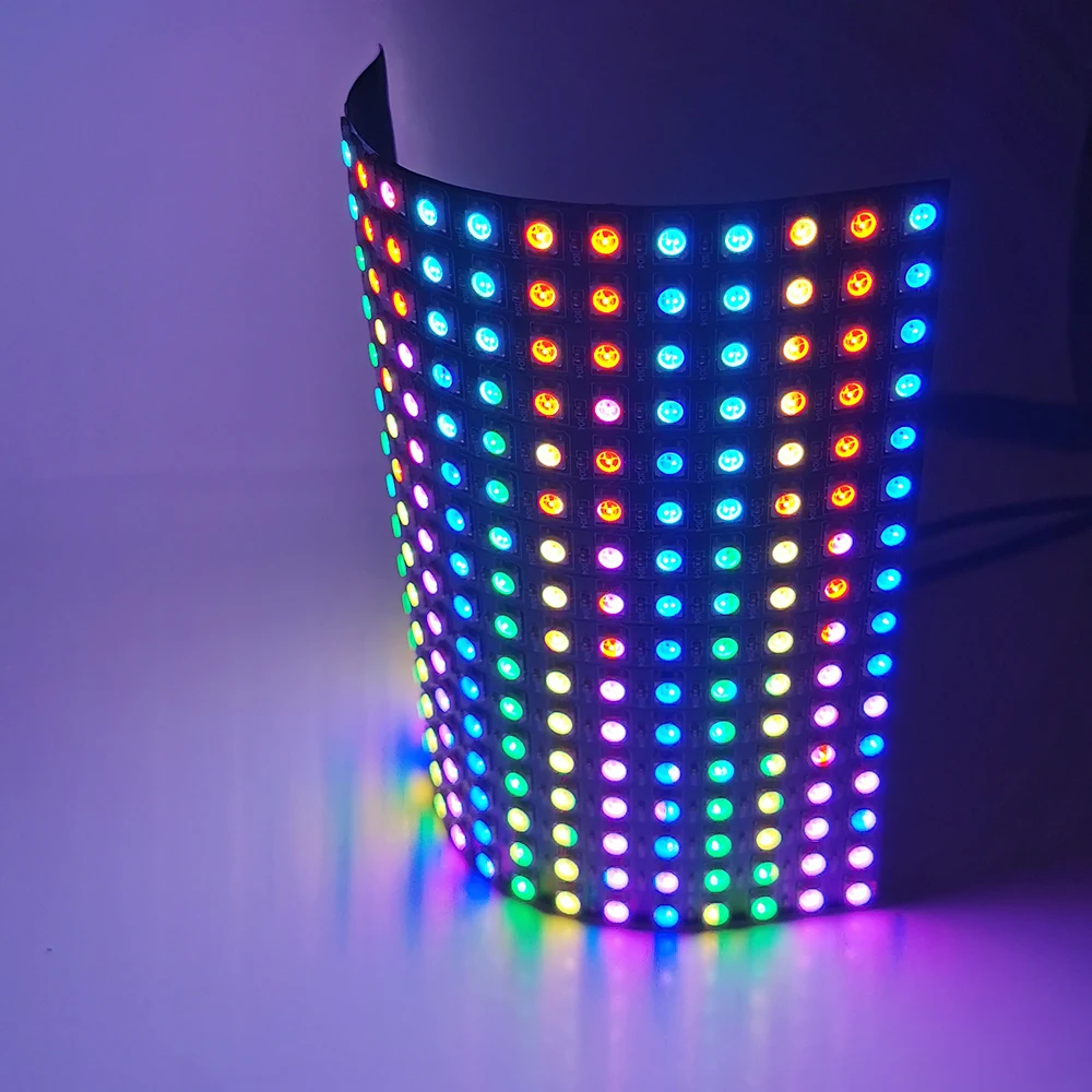 WS2812B RGB гибкая 16x16 Пиксельная Панель Матричный экран светодиодный модуль WS2812 IC