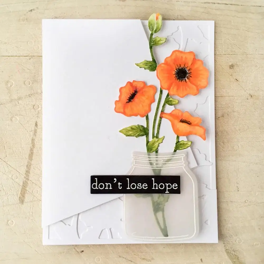 Прозрачный в форме металлического цветка резки шаблон-заготовка для ручная