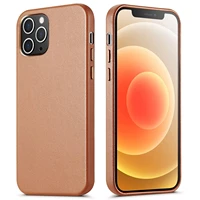 for iphone 12 pro max case premium real leather case support wireless chargingslim non slip grip scratch resistant case cover