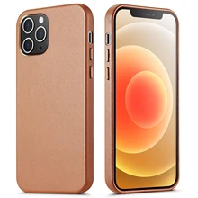 for iPhone 12 Pro Max case, Premium Real Leather Case Support Wireless Charging,Slim Non-Slip Grip Scratch Resistant Case Cover