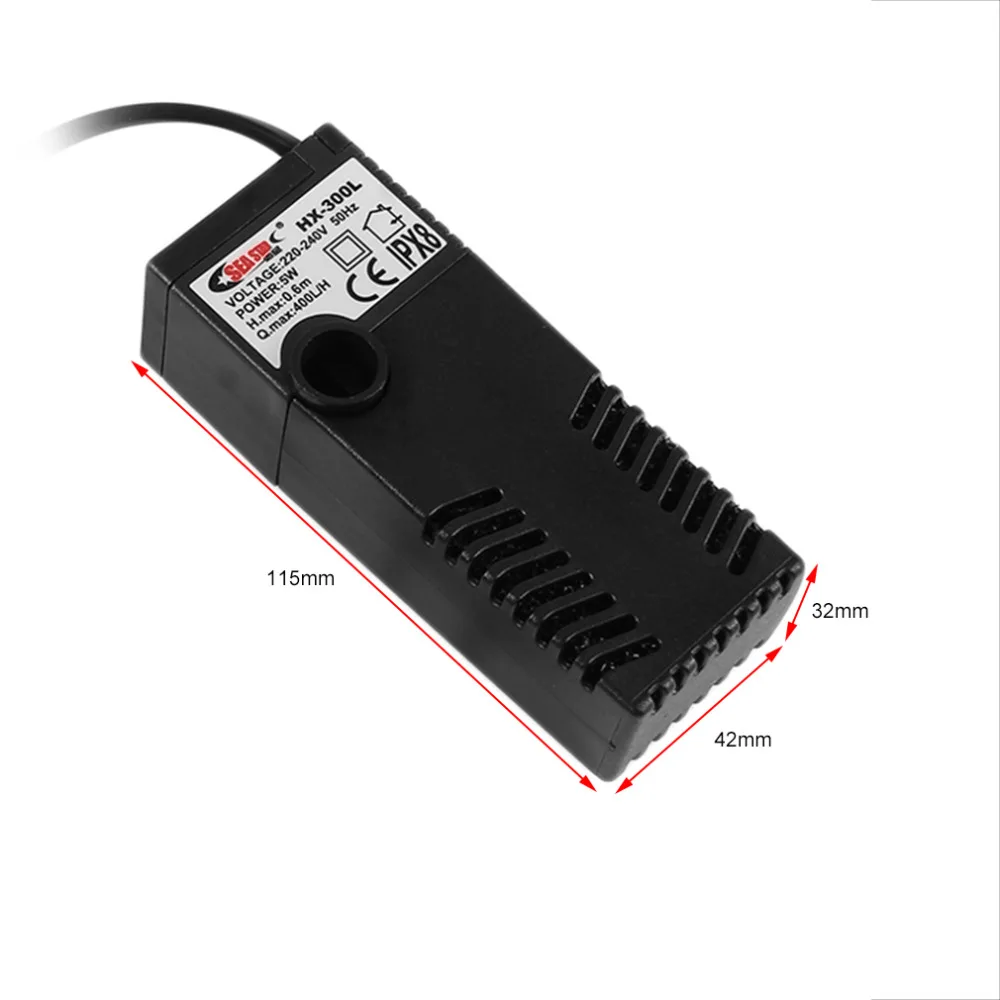 3/5W 3 in 1 Portable Aquarium Internal Filter Multi-Functional Water Pump Fish Tank Filter Fish Tank Submersible Pump 220-240V