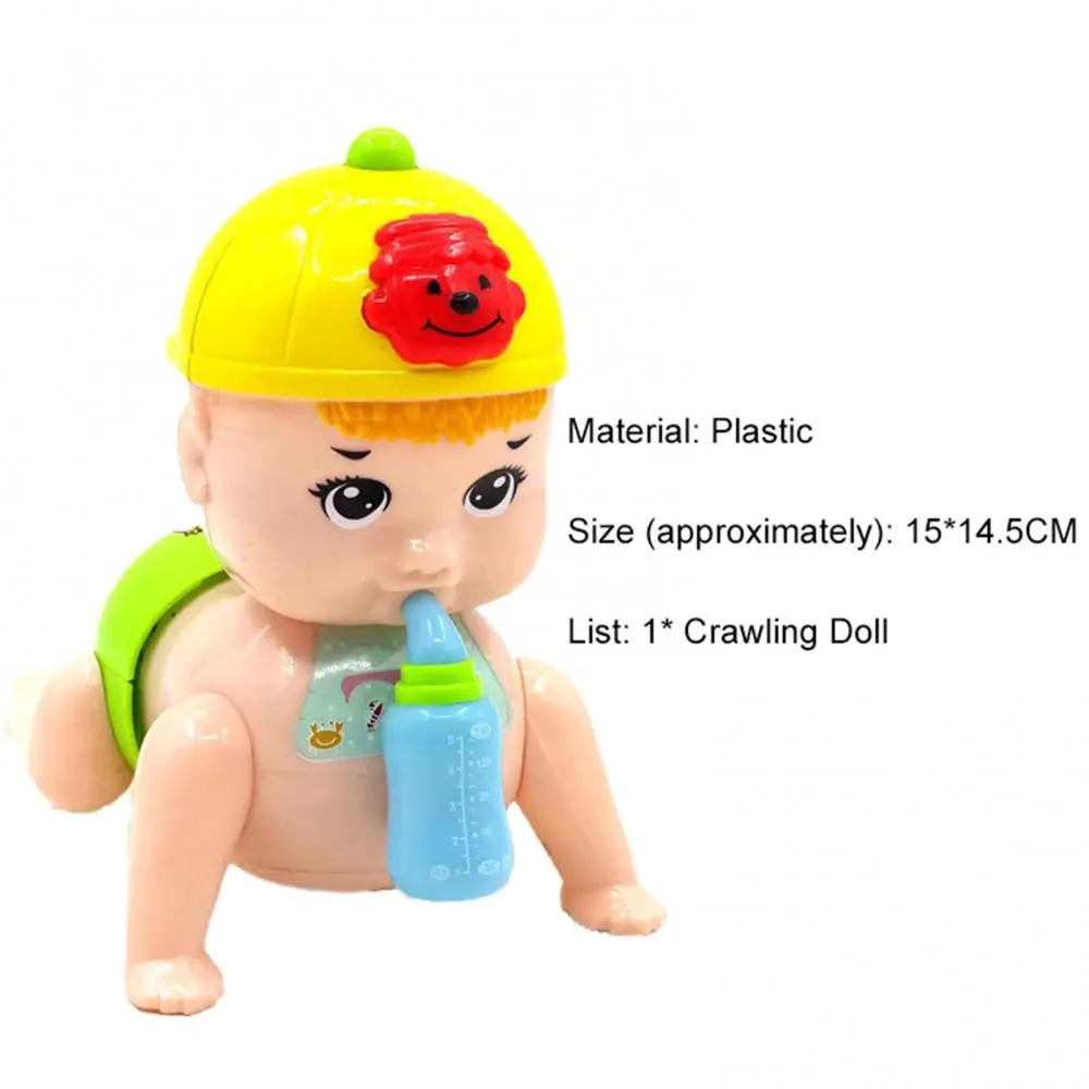 

Crawling Toy with Feeding Bottle Intelligence Development Crawling Baby Doll Toy for Toddlers 2021