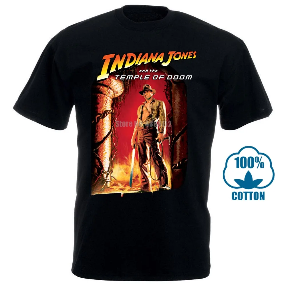 Индиана Джонс и храма Дум футболка черный постер фильма все размеры S 5Xl