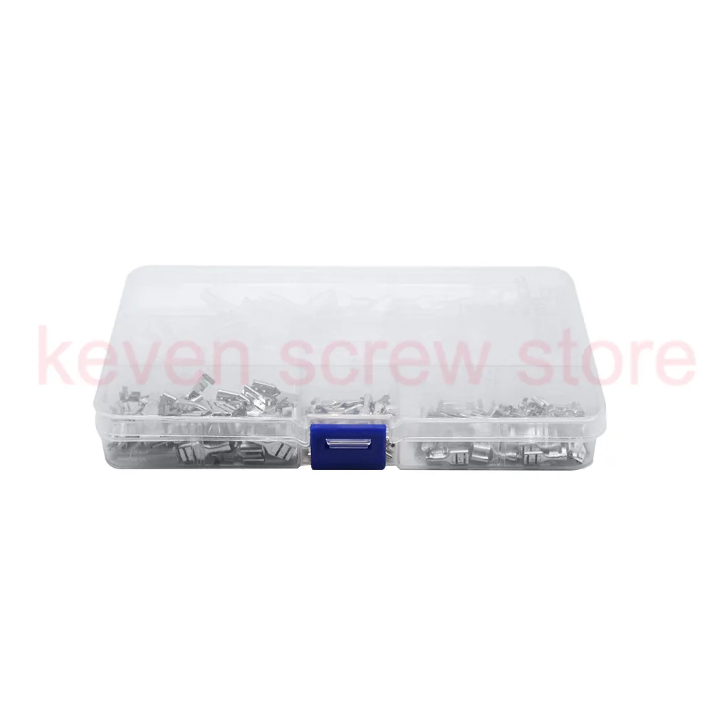 150pcs 6.3/4.8/2.8 Insulated Electrical Wire Terminal Crimp Spade Connectors Assorted Set Cold press terminal Sheath | Обустройство