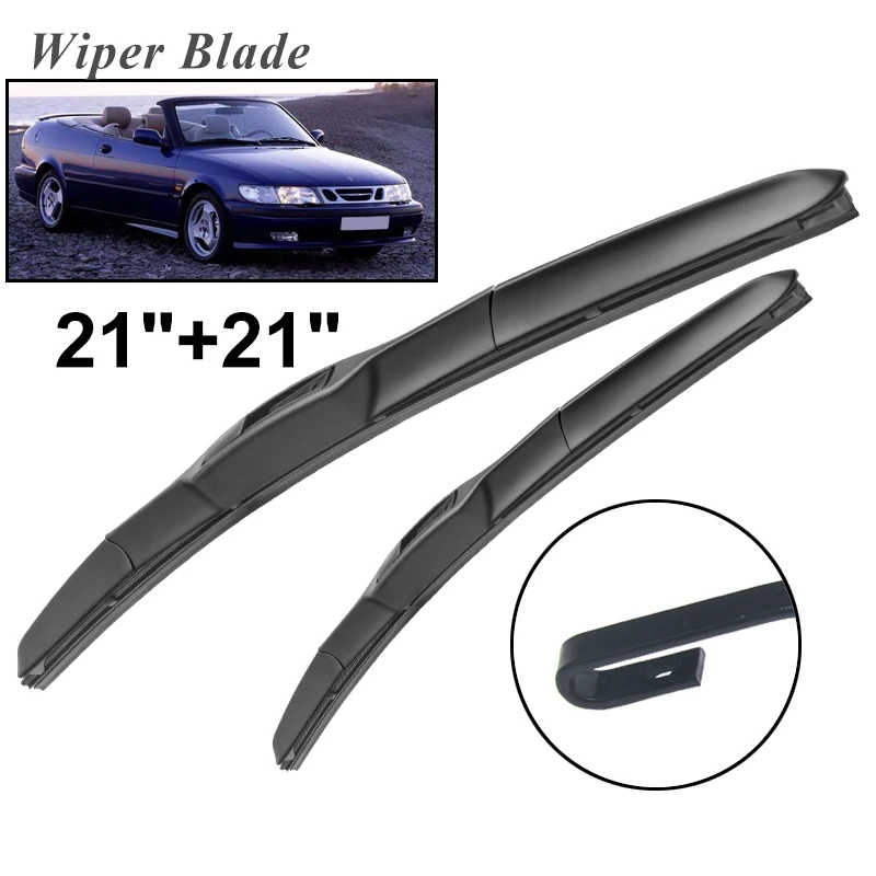 

Щетки стеклоочистителя okoстеклоочистителя RHD & LHD для SAAB 9-3 Cabrio 1998-2003, лобовое стекло, переднее стекло, 21 дюйм + 21 дюйм