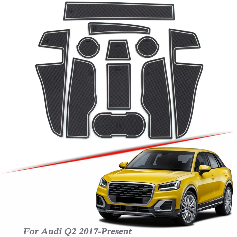 11 шт. автостайлинг для AUDI Q2 2017 в наличии латексные прокладки ворот коврик с пазом