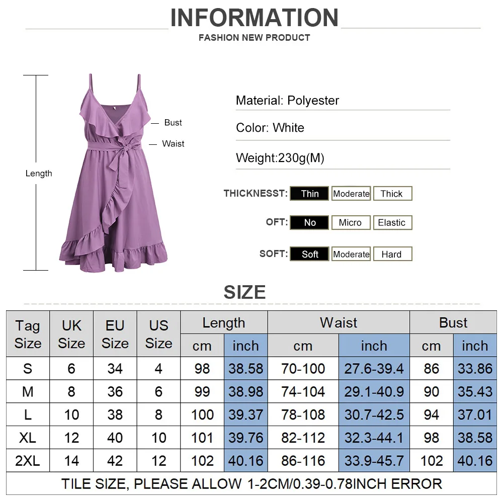 

Solid Color Ruffled Speghetti Strap Dress Sleeveless Deep V-Neck Lace-up Backless Mini Dresses Female Sexy Plus Size Dress D30