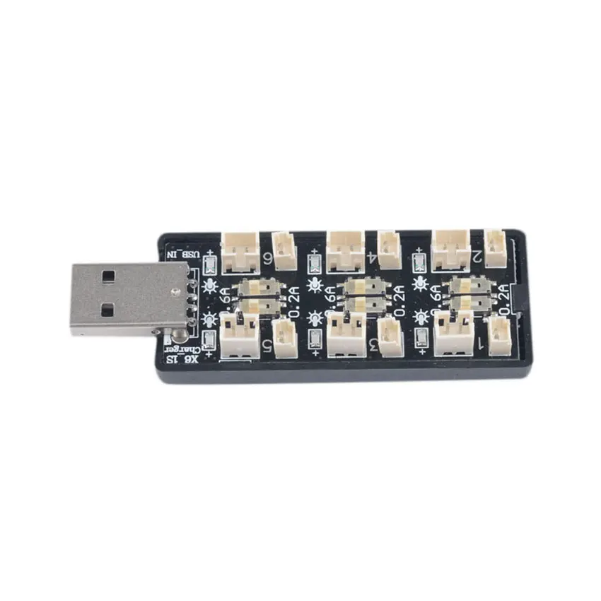1S 3 7 в LiPO 8 LiHV USB зарядное устройство с несколькими портами 6x ph1.25 + ph2.0 для