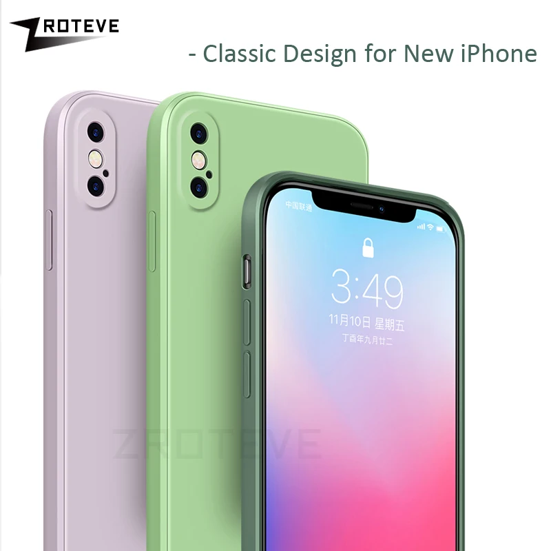 Чехол ZROTEVE для iPhone X XS Max роскошный жидкий силикон Apple XR гладкий S чехлы|Бамперы| |