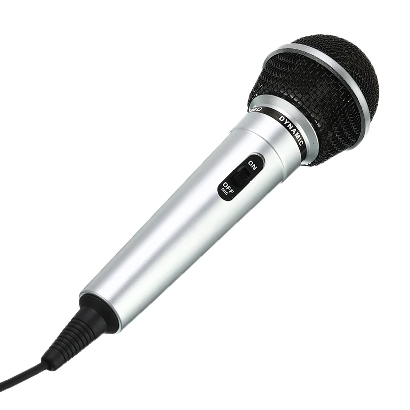 

3.5mm + 6.35mm Stage Wired Microphone Karaoke Handheld Megaphone Universal Performance Public Transmitter Recording Portable