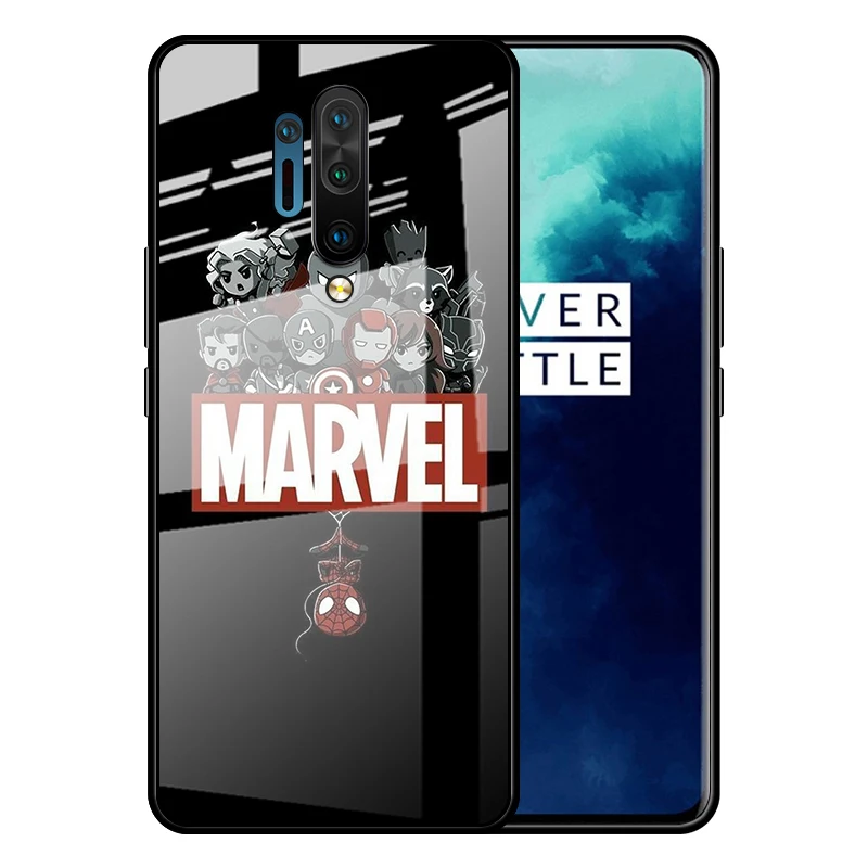tempered glass cover marvel avengers for oneplus 9r 9 8t 8 nord z 7t 7 pro 5g shockproof shell phone case free global shipping