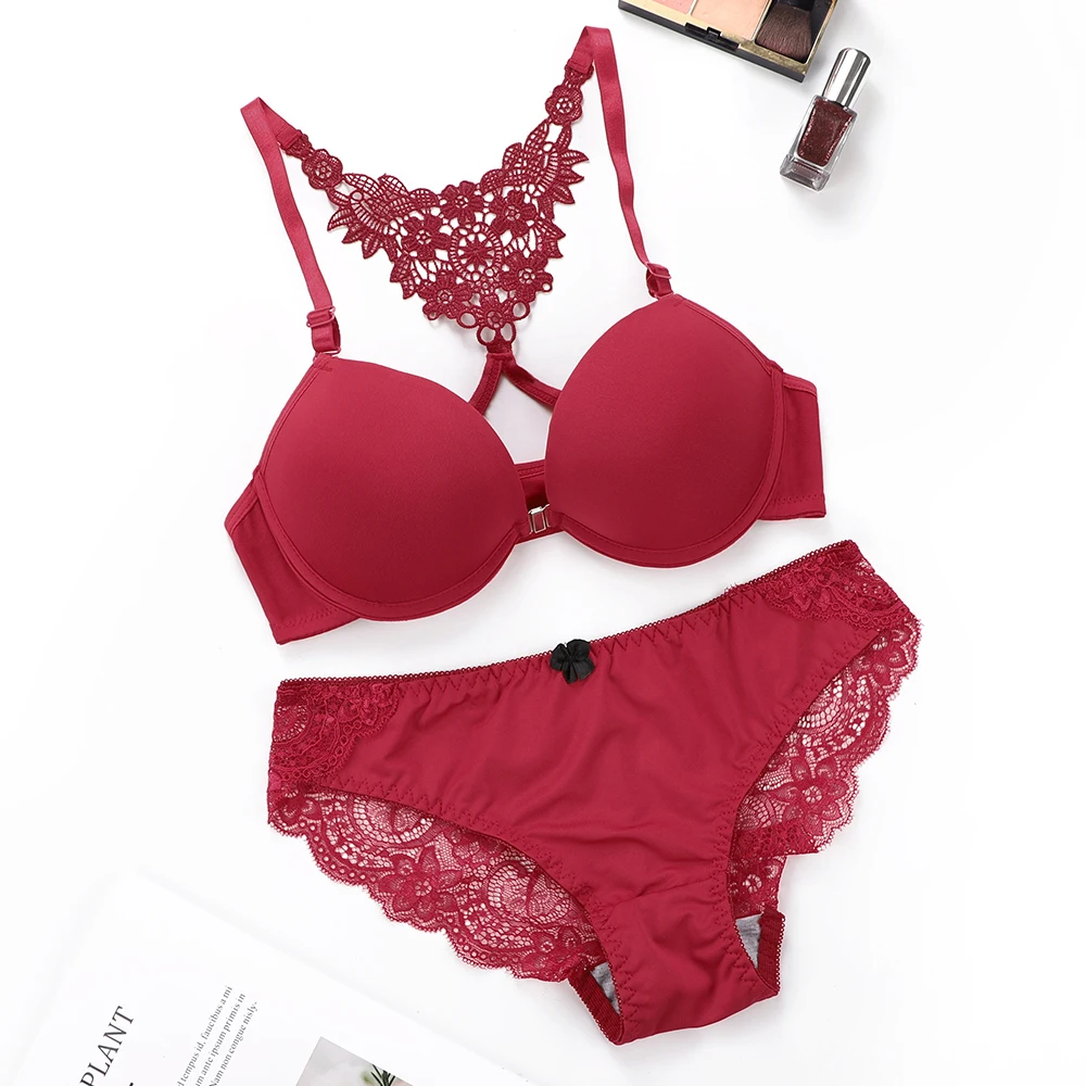 

Contrast Lace Underwire Underwear Lingerie Women's Panties Sets