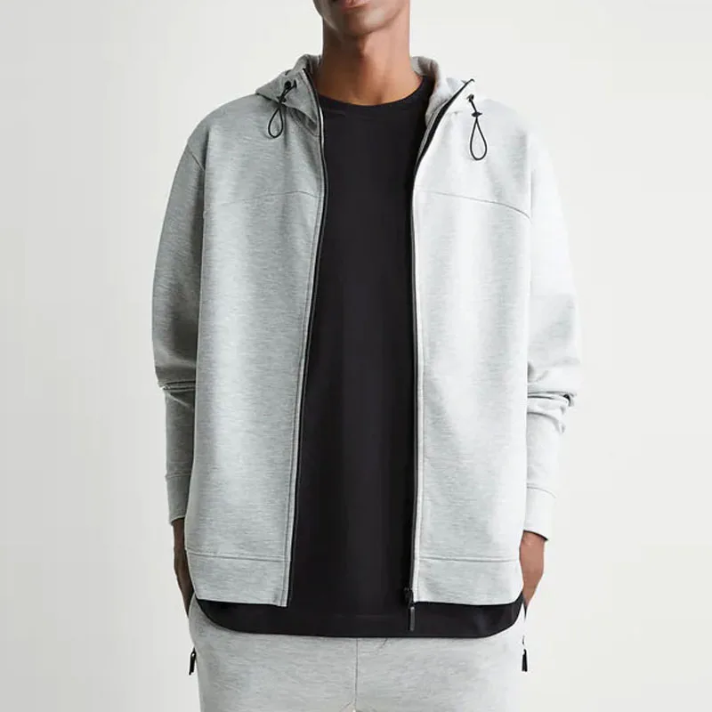 

2021 New Men's Hoodie Jacket Male Spring Autumn Solid Zipper Sports Coat Tops