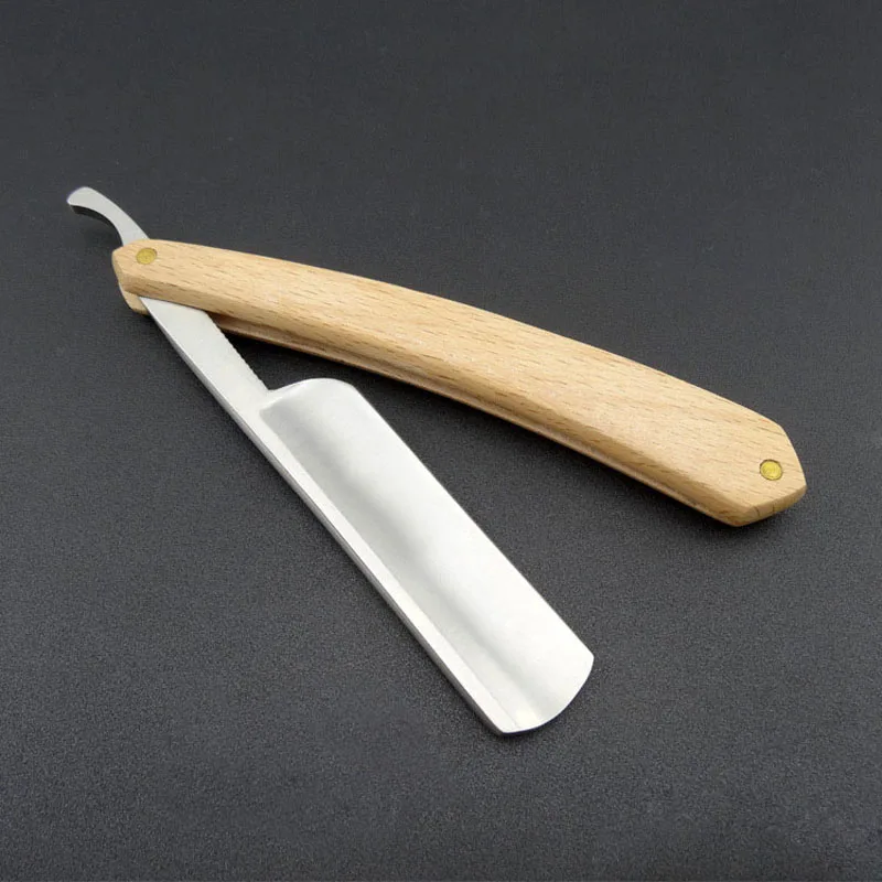 Пустые мужские бритвенные бритвы Прямые классические из чистого бука с