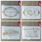 Трафареты для самостоятельного наслоения автомобиля, 4 шт., A4, 29 см, зеркальные, винтажные, раскраска для скрапбукинга, тиснильный альбом