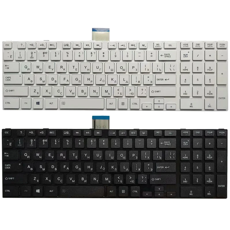 Клавиатура для ноутбука TOSHIBA SATELLITE L850 L850D P850 L855 L855D L870 L870D RU черная/белая