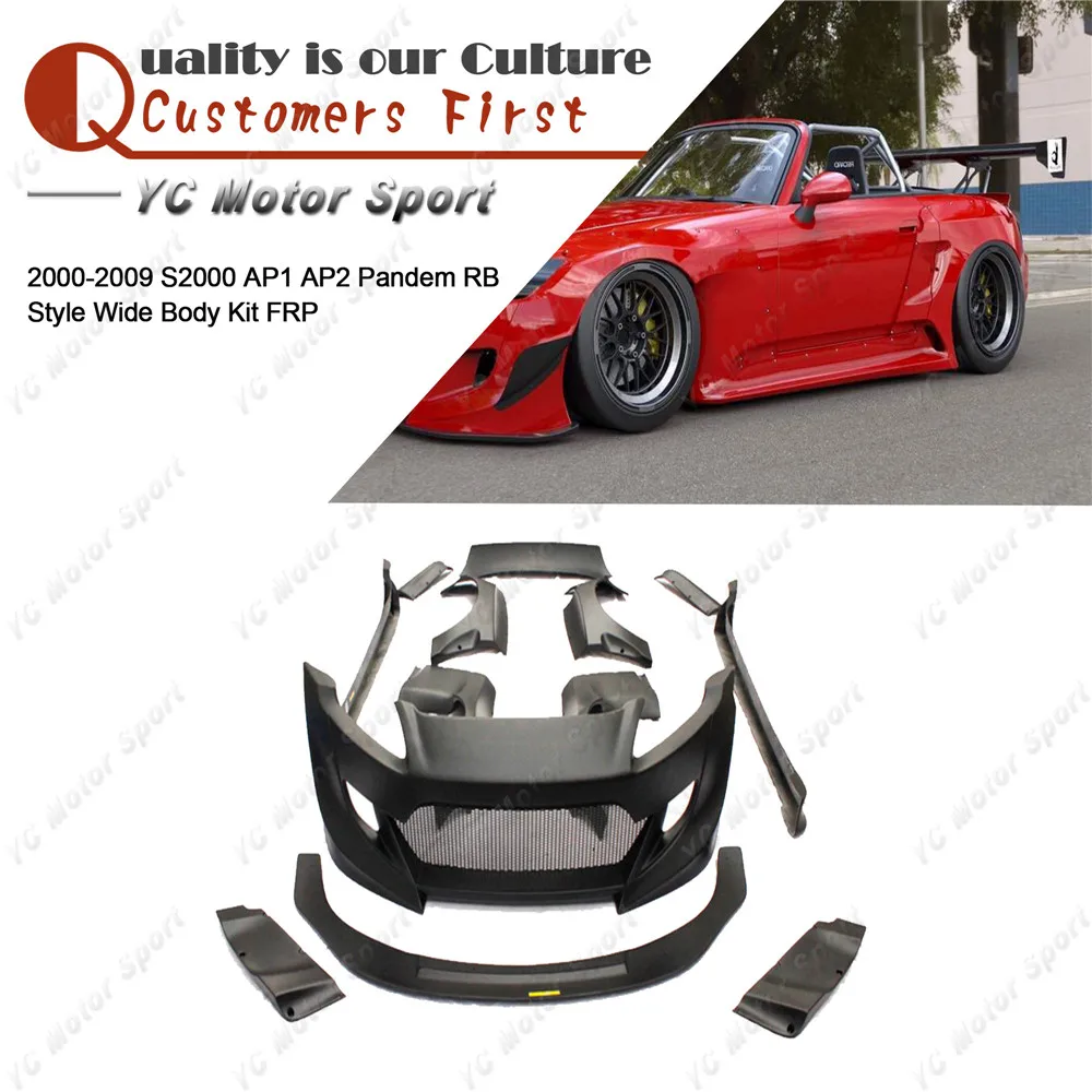 comprar Frp Fibra De Vidro Bodykit Apto Para 2000-2009 S2000 Ap1 Ap2 Pd Rb Estilo Corpo Kit Pára-choques Lábio Saia Lateral Fender Spoiler Gt Asa