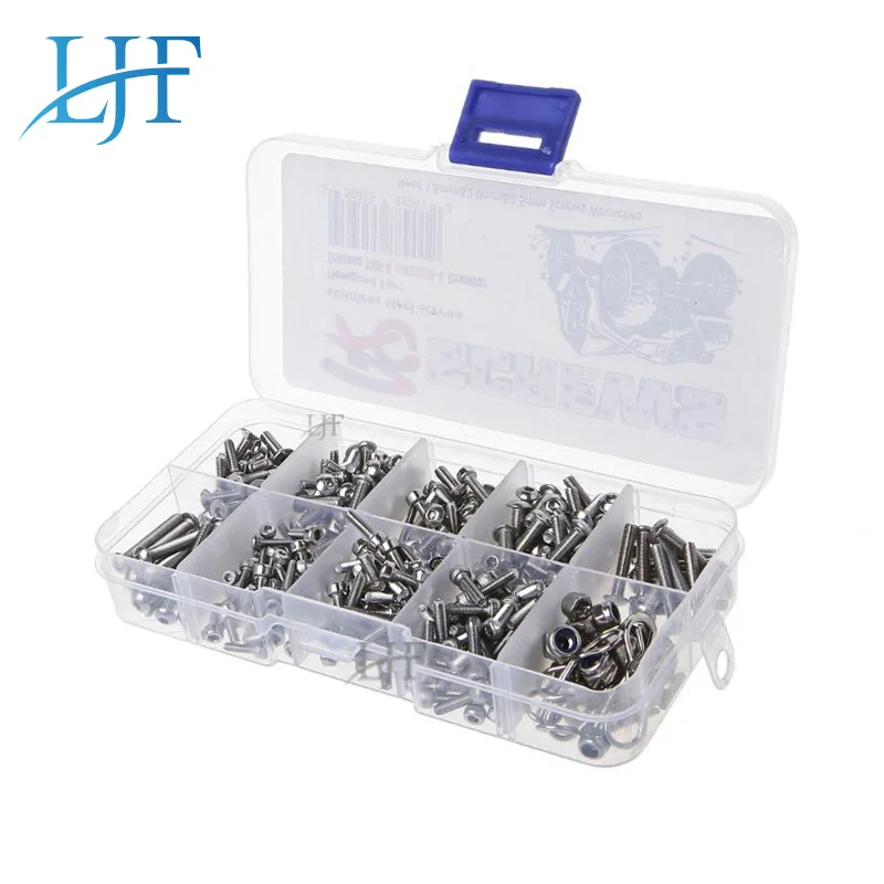

LJF RC Car Screw Stainless Steel Screws Box Repair Tool Kit for TRX4 Accessories S146 L13