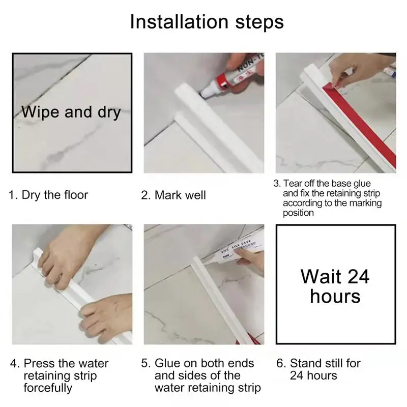 Складная водяная пробка для ванной комнаты душевой порог водяной барьер душа