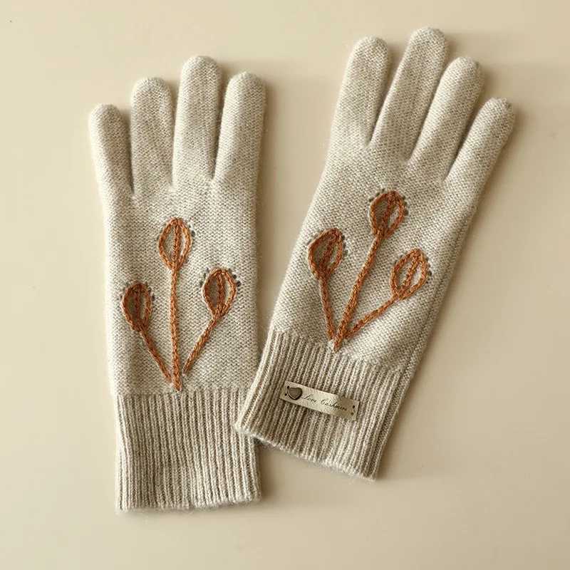 hand crochet 100% cashmere gloves