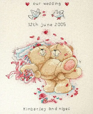 Набор для вышивки крестом G Gold хлопковая коллекция с вышитым ANC-andrw Bear свадьбы | Дом
