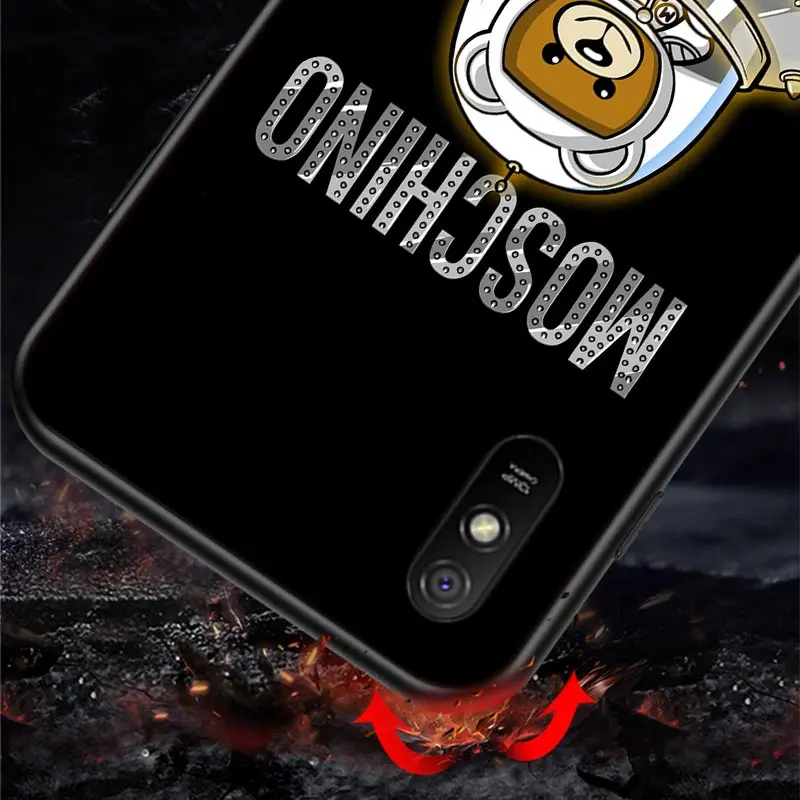 

Fashion Brand Bear For Xiaomi Redmi 9T 9I 9AT 9A 9C 9 8A 8 7A 7 6A 6 5A 5 4X PRO Prime Plus Black Soft Phone Case