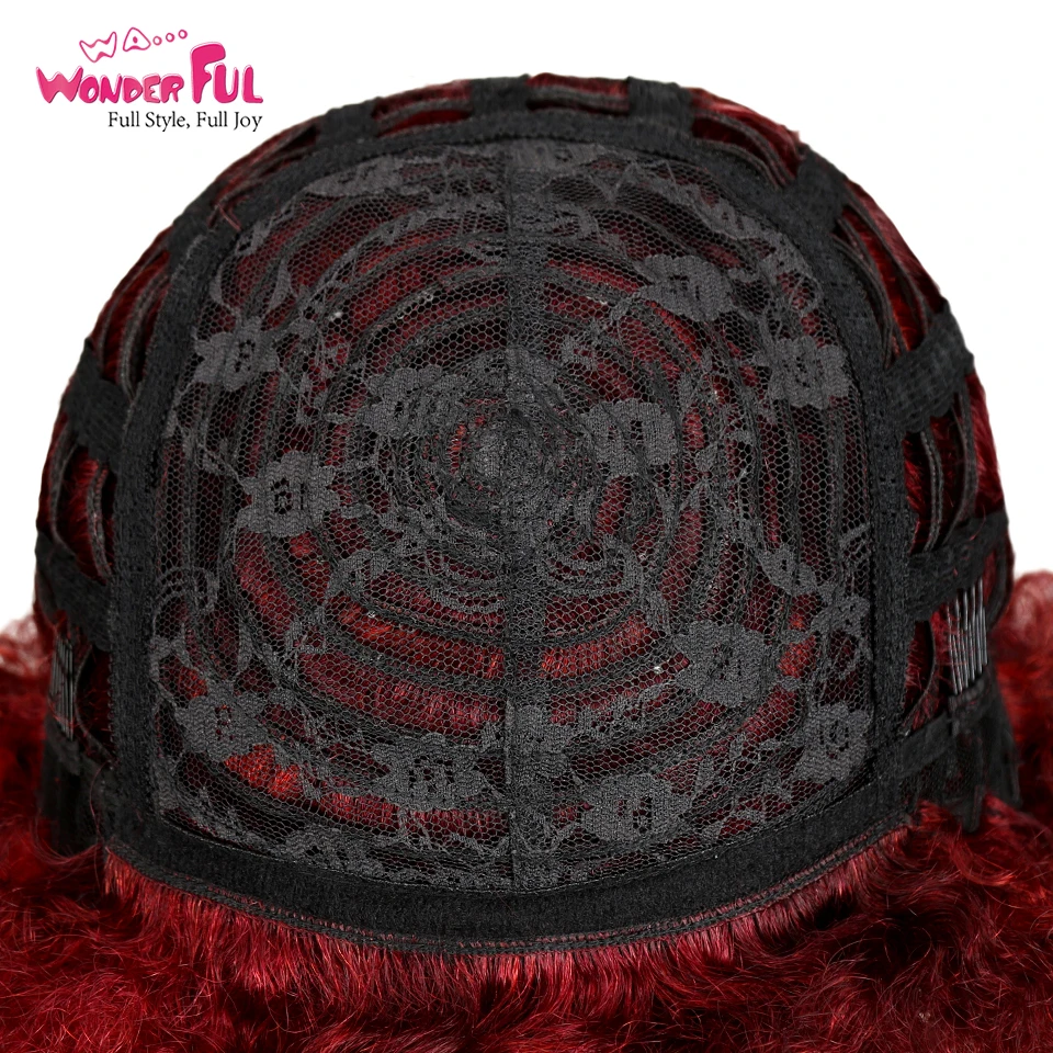 Полный машинный короткий афро кудрявый парик 100% человеческие волосы кудрявые