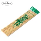 50 шт., одноразовые деревянные палочки для барбекю, 40 см
