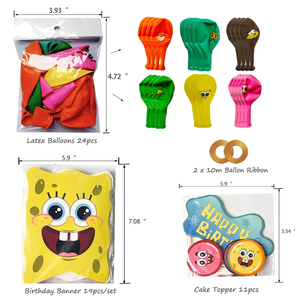 

New Cartoon Squirrel Cotton Flower Baby Theme Sequined Balloon Flag Set Cute Sea Children Balloons Birthday Party Decoration2021