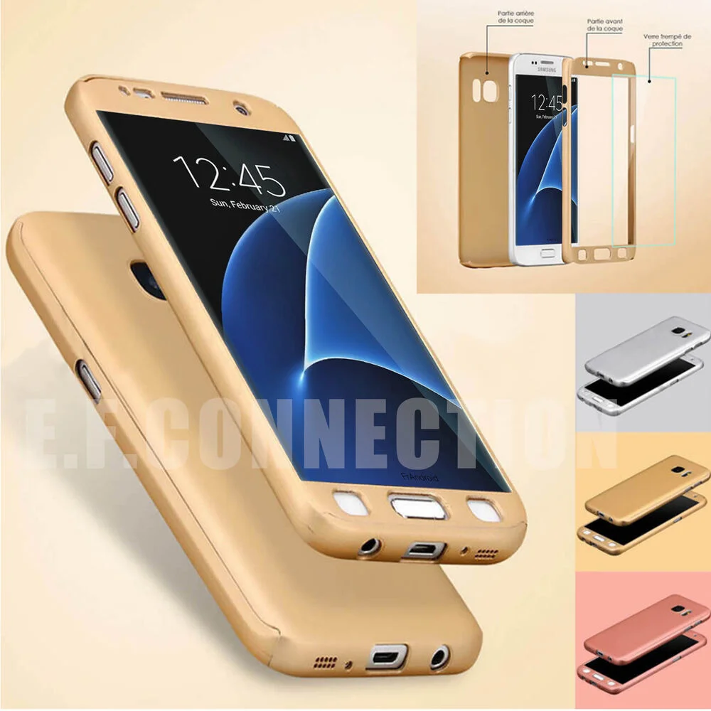 

COQUE 360 FULL PROTECTION FOR SAMSUNG S8 9 A10 A20e A40 A50 +FILM VITRE VERRE TREMPE