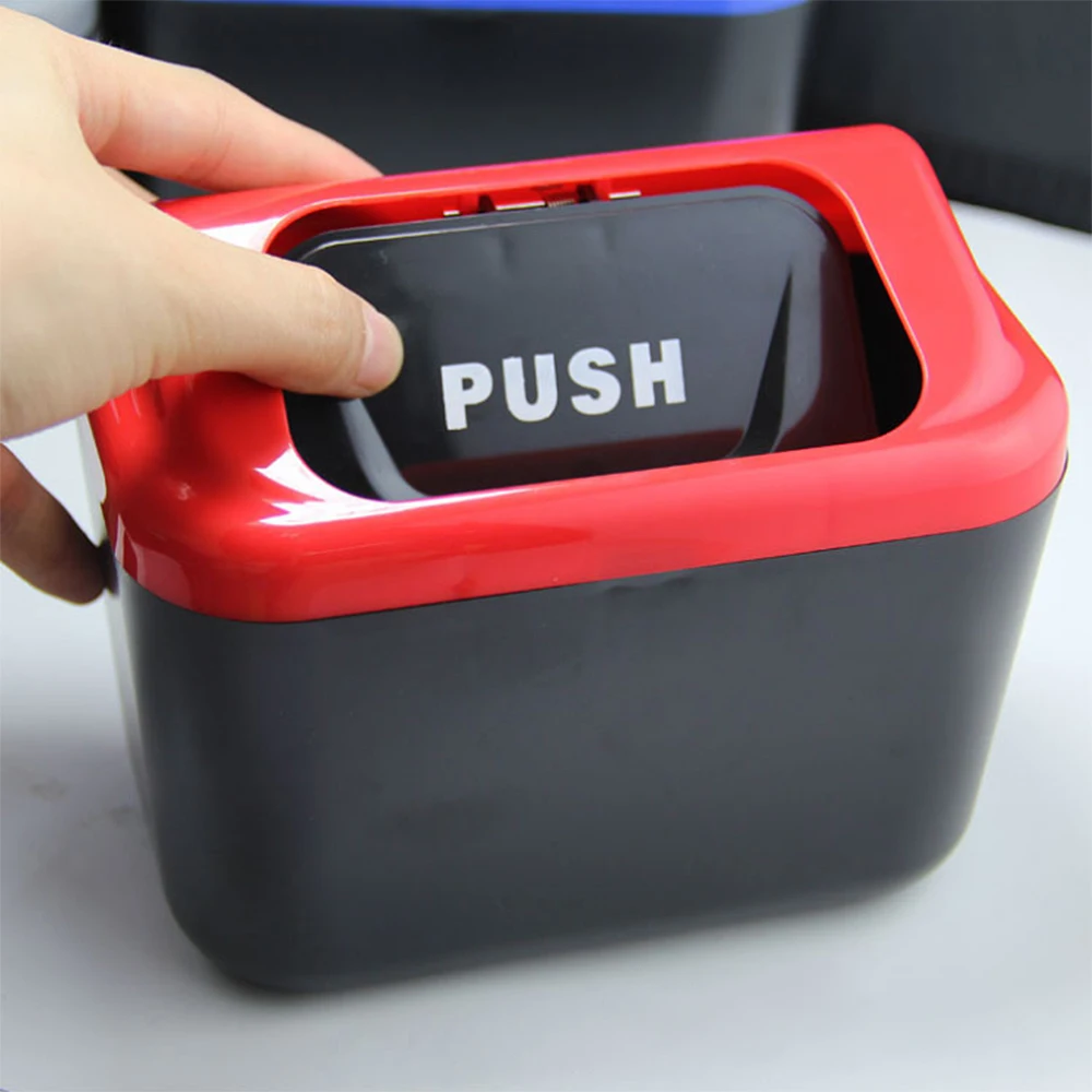 

Car Trash Can with Clip Auto Trash Bin Accessories for Garbage Bag Automatic Rubbish Organizer Storage Universal Car Accessories