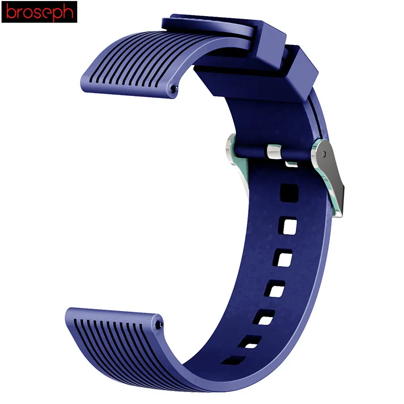 Blue 20 мм ремешок для samsung galaxy Watch 42 мм силиконовый браслет для samsung galaxy watch Смарт часы браслет аксессуары - Цвет ремешка: Blue