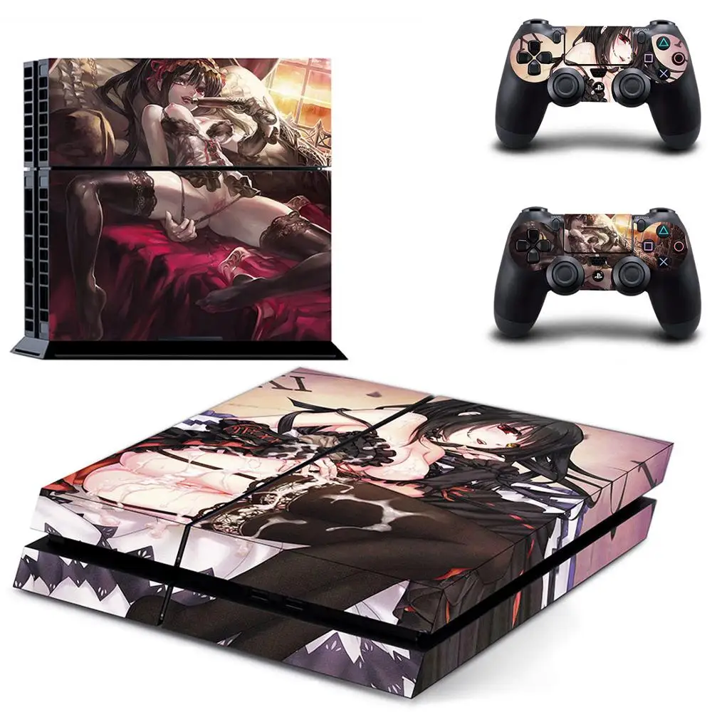 Аниме секс девушка Play станция 4 стикер s PS Виниловая наклейка для PS4 Pegatinas Adesivo