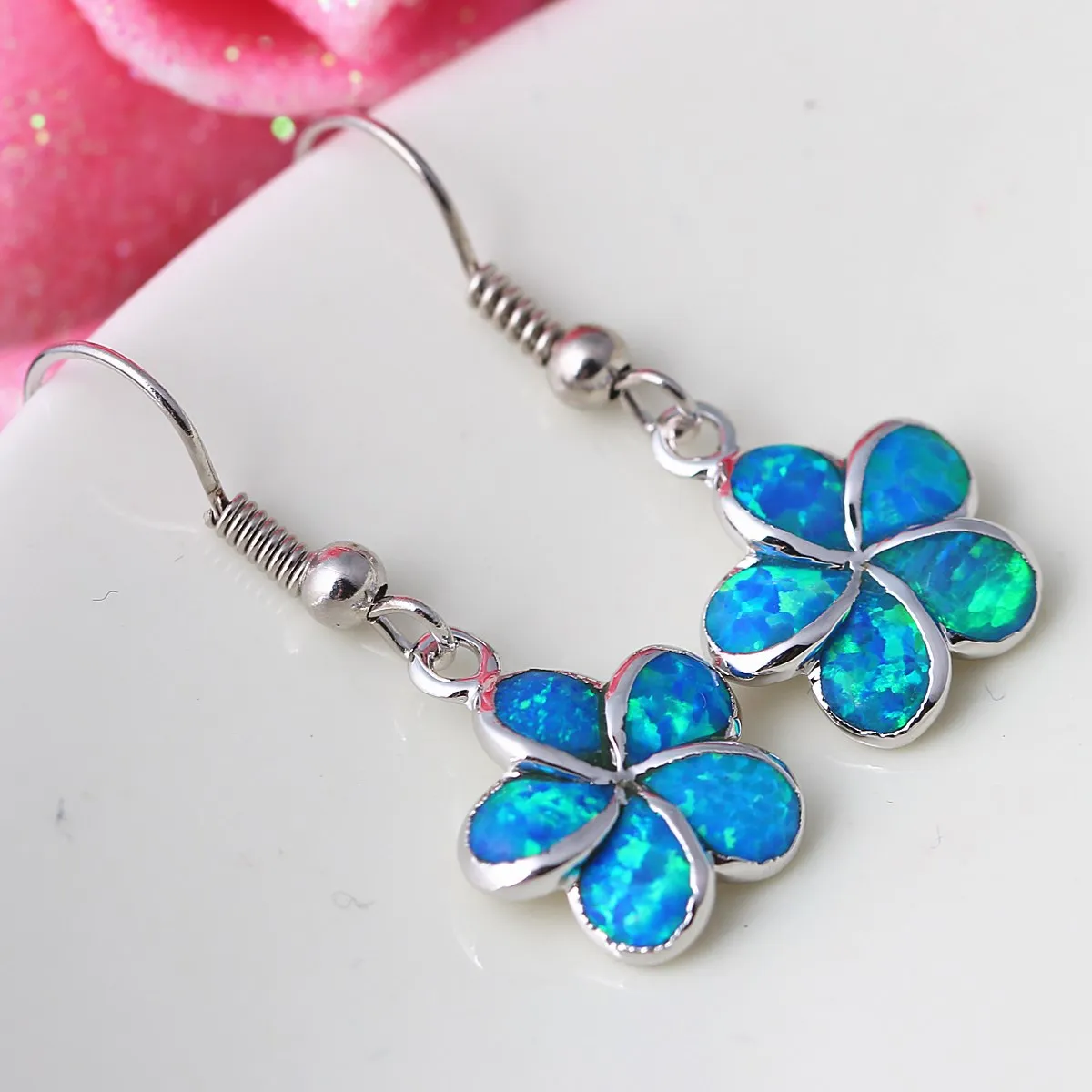 Модные новые серьги характерные женские с опалом сливы | Украшения и аксессуары