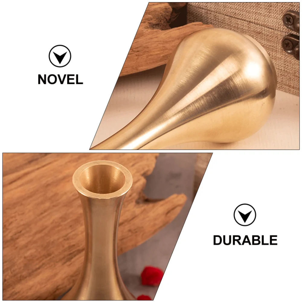 1 шт. элегантная латунная ваза декоративная настольная мини антикварная