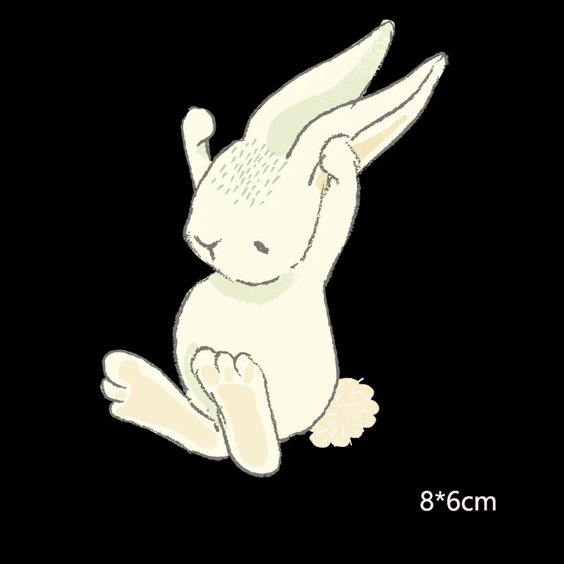 Для переноса утюгом Пасхи милый кролик передачи тепла нашивки на одежду наклейки