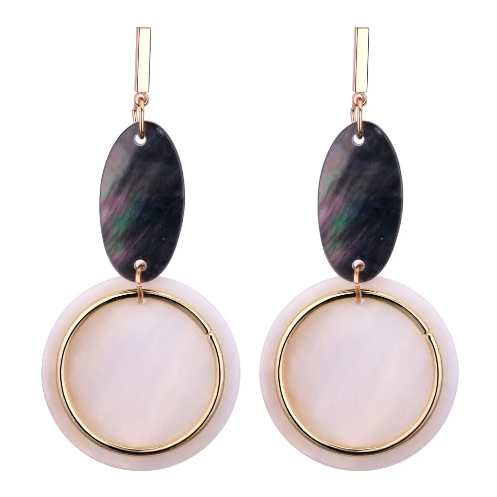 Корейская версия гладких минималистичных сережек ручной работы DIY сшивание